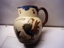 Aller Vale pottery Torquay Devon JUG Coloured Cockerel 13 cm
