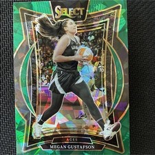 Panini Select WNBA 2025 Megan Gustafson Green Prizm #15 Las Vegas Aces