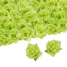 100 St&uuml;ck k&uuml;nstliche Rosenbl&uuml;tenk&ouml;pfe, 3 cm, k&uuml;nstliche Seidenrosenk&ouml;pfe, gr&uuml;n