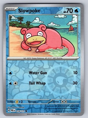 Slowpoke 018/131 Reverse Holo Common Prismatic Evolutions Pokemon Near Mint