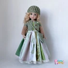 Patchwork green outfit for Little Darling doll 13" D.Effner suitable for Paola R