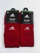 Adidas Metro Soccer Socks Improved Fit Over the Calf Red Pack of 2 Size M