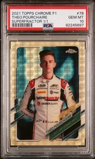 Marketplace image: 2021 TOPPS CHROME FORMULA 1 SUPERFRACTOR 1/1 #78 THEO POURCHAIRE 1/1 PSA 10