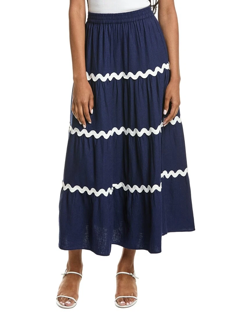 Sail To Sable Tiered Linen-Blend Skirt Women's