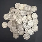 Roosevelt Silver Dimes, Mixed Dates, Lot Of 50. #2