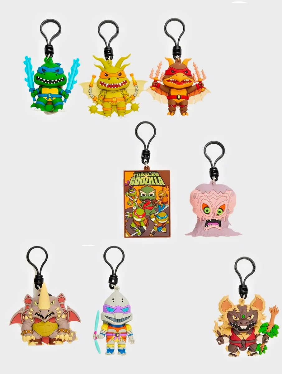 TMNT X Godzilla Blind Bag Figural Bag Clip | Buy 4 or more & save