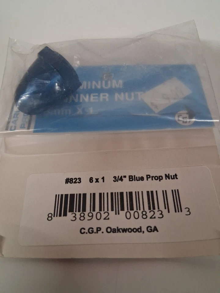 Carl Goldberg 3/4" Blue  Aluminum Spinner Nut 6mmx1mm - Image 2 of 3