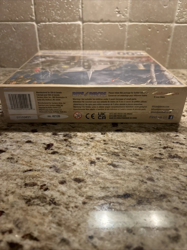 Rompecabezas de 500 piezas Bits & Pieces luces guía nuevo sellado vacaciones Foto 3 de 4