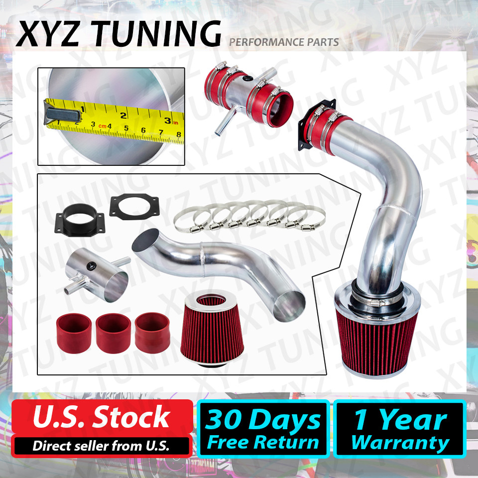 3" RED Cold Air Intake Induction Kit + Filter For 95-99 Maxima 3.0L V6