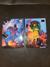 1994 Fleer Marvel Masterpieces Gold Foil Sig Series Green Goblin & Spider-Man 