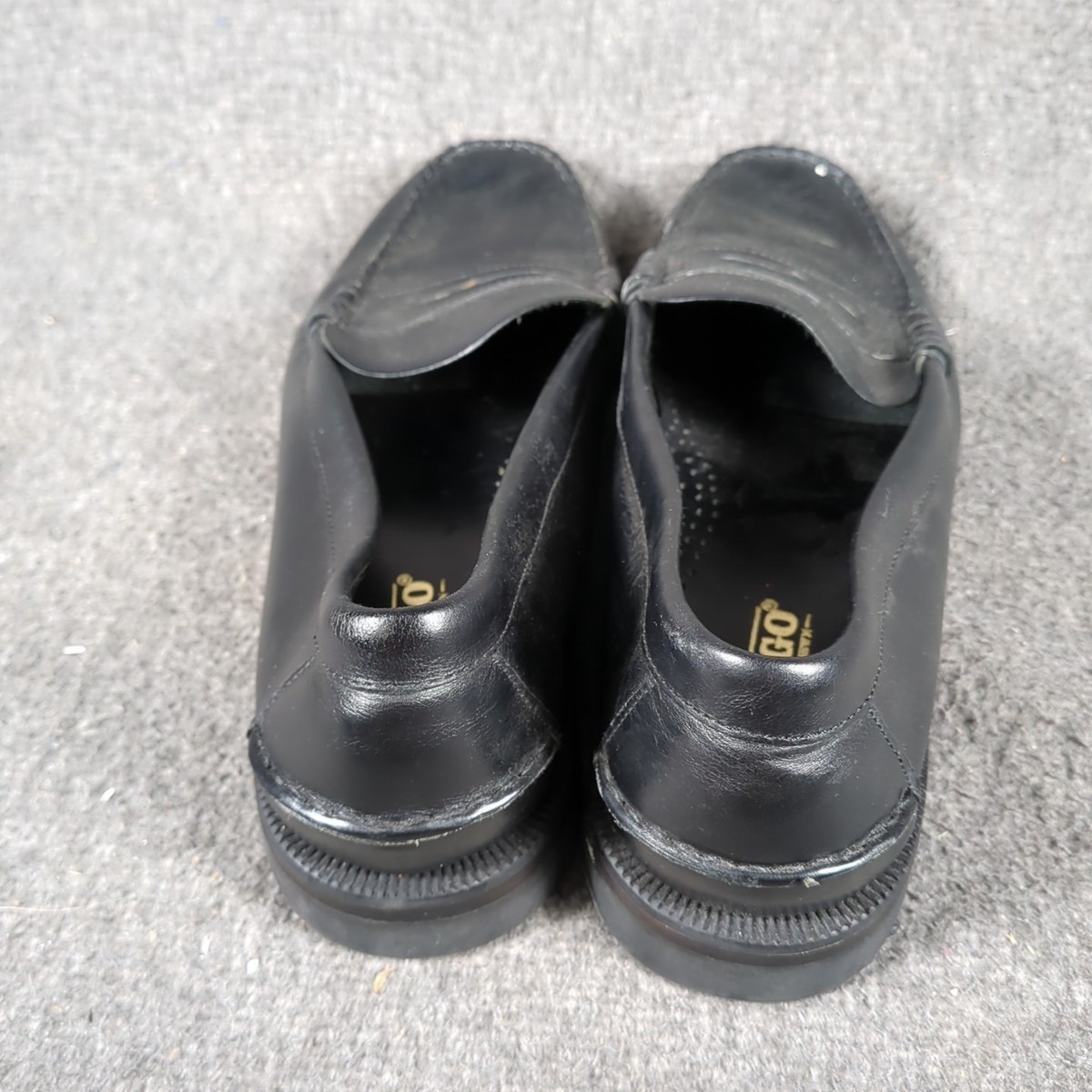 Sebago Penny Loafers Mens 11 Black Leather Moc Toe Made In 