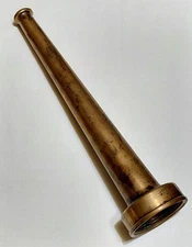 Vintage Allen Co Brass Fire Hose Nozzle 12" inches