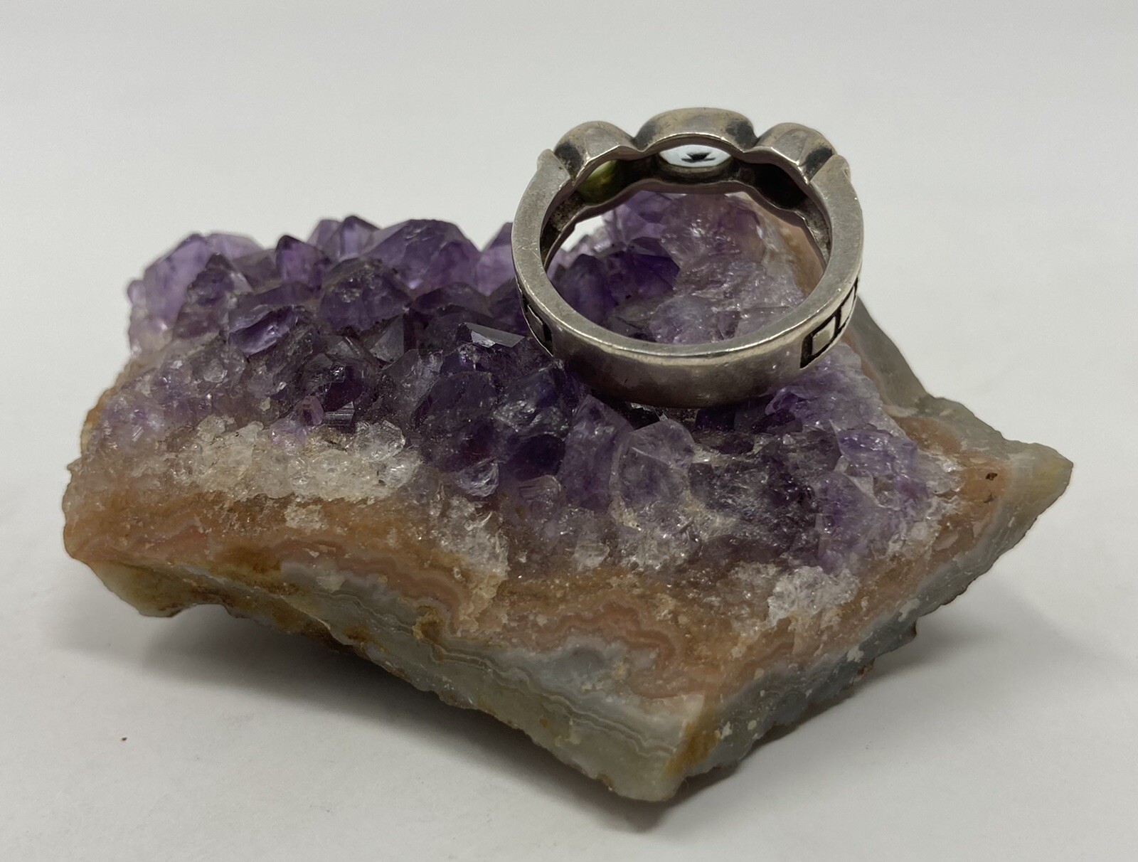 unique multi-stone sterling silver ring - image 4