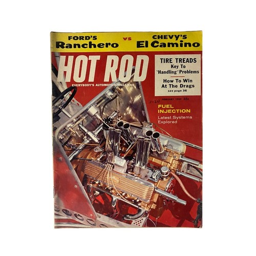 VTG Hot Rod Magazine February 1959 Ford Ranchero vs Chevy El Camino No Label