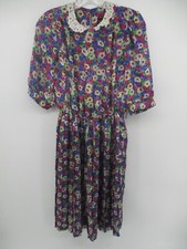 Breli II Short Sleeve Floral Collared Dress - No Size