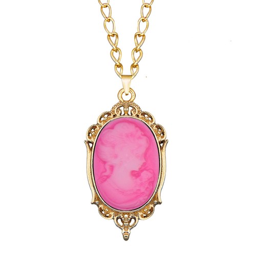 Wholesale Lot 10pcs Lady Cameo Necklace Mix Victoria Pendant Gold Color Jewelry - Picture 9 of 13