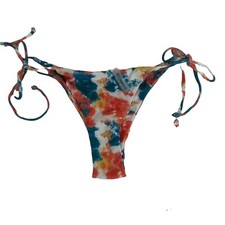 Zaful NWT Tie Dye Ribbed String Bikini Cheeky Bottom L New Hygienic Liner