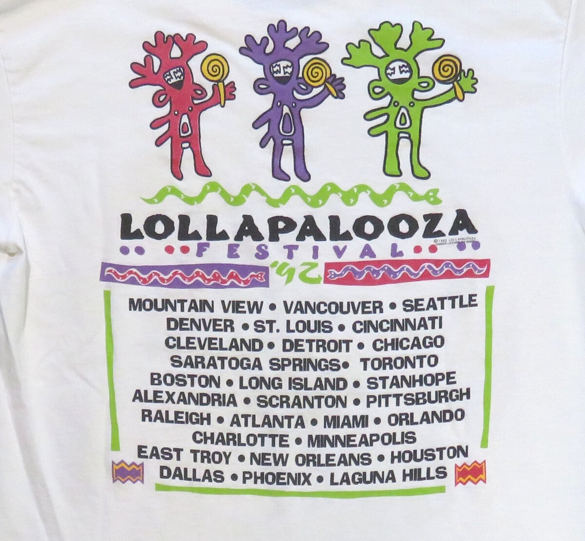 Lollapalooza Vintage T Shirt 1992 Tour Alternative Rock Lollapalooza Vintage T Shirt 1992 Tour Alternative Rock