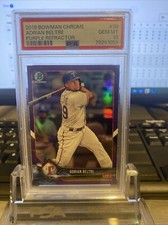 2018 Bowman Chrome Adrian Beltre Purple Refractor PSA 10 #38 (205/250) POP 1!