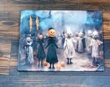 Custom Hand Crafted 15,5 X 11.5 Horror Painting Print- The Meeting of the Clans