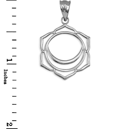 Sterling Silver Svadhishthana (Creativity) 2nd Chakra Yoga Pendant Necklace - Picture 3 of 10