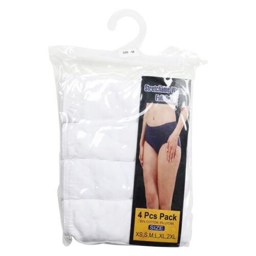 Damen-Slips 4er-Pack Baumwolle Unterwäsche UK-Größe 12 bis 24 Stretch-Slips - Bild 12 von 13