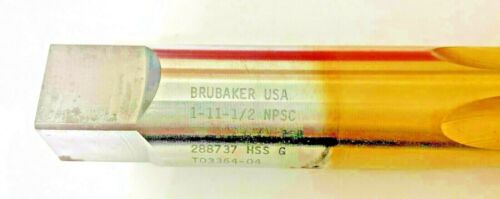 1-11-1/2 NPSC 5 F TiN 1-11.5 STRAIGHT PIPE TAP BRUBAKER (QTY: 1) USA NOS - Picture 2 of 5