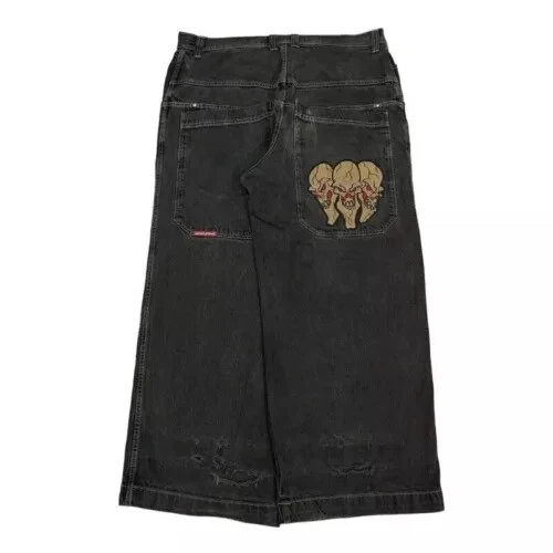 Unisex JNCO Hip-Hop Baggy Freizeit Skateboard Denim Retro weites Bein Hose 2025 - Bild 27 von 39