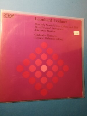 Leonhard Lechner - Johannes Passion Hohelied Salomonis - Helmut Rilling LP/L677