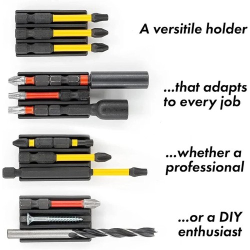 2pcs Magnetic Drill Bit Holder for Impact Drivers and Drills has Strong Adhesive - Picture 2 of 8