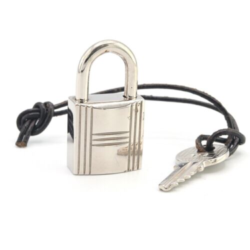 Hermes Padlock Silver Metal Used Key Padlock Women Men Unisex HERMES Used Japan