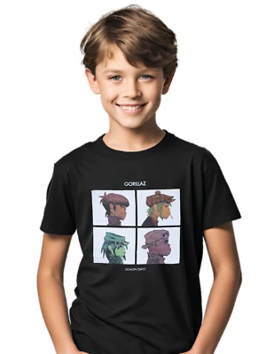Gorillaz T-Shirt Demon Days Official Kinder Jungen Mädchen Licensed Rock Tee NEU