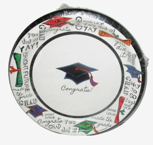 GRADUATION PAPER DINNER PLATES ~ 18 Ct ~ 10" ~ YOU DID IT! - 第 1/1 張圖片