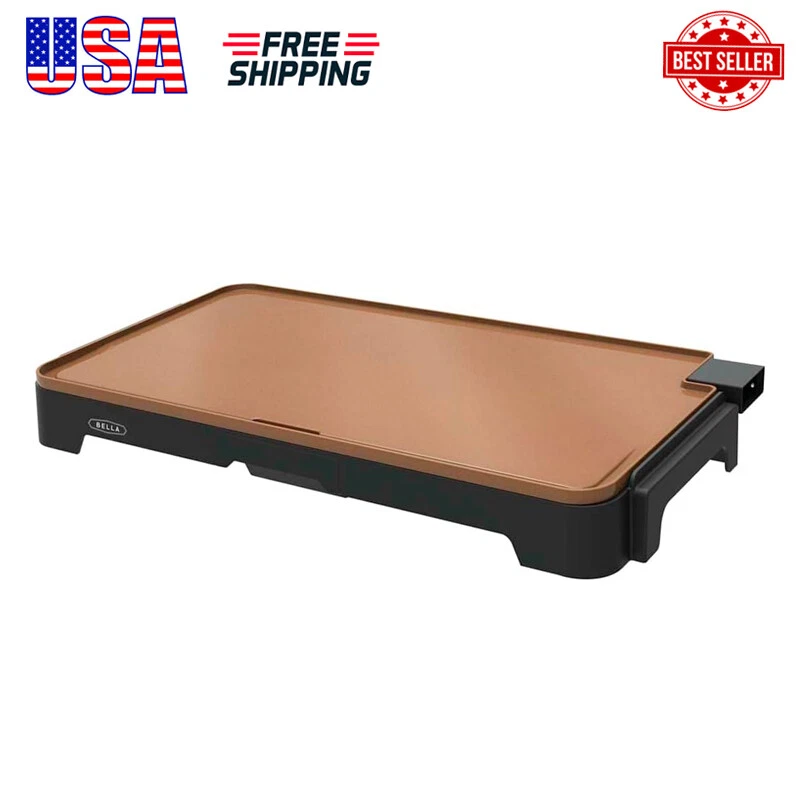 Electric Ceramic Titanium Griddle Healthy-Eco Non-stick Coating 12"x22" Pancakes