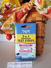 API ~ 5 In 1 Aquarium Test Strips ~ Fresh & Saltwater (4 ct)~NEW~