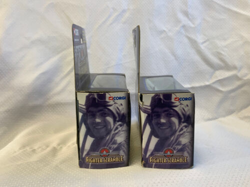 2002 Corgi Fighter Scramble Diecast Planes Supermarine Spitfire & Gray w/ Stars - Picture 2 of 22