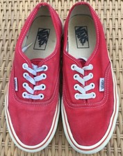 VANS Lo Pro Classic Red Canvas Lace Up Skate Shoes Men s Size 6 Women s 7.5