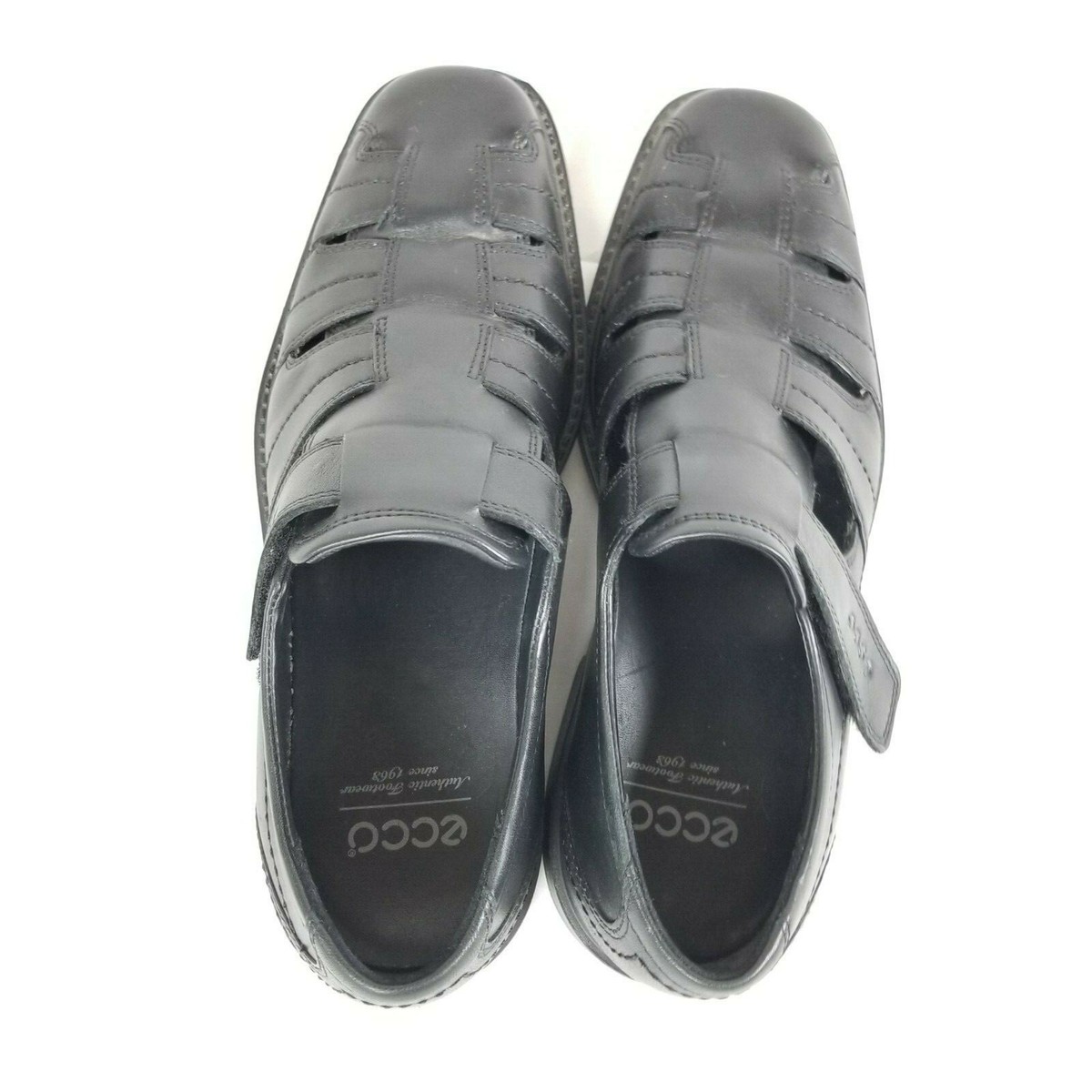 ECCO Mens Abel Black Monk Strap Weave Oxford Dress Shoe 
