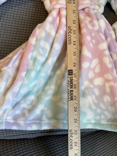 Cuddl Duds Hooded Robe Pink Blue Purple Green Cat Kitten Soft Fuzzy Size XS 4/5 - Picture 11 of 14