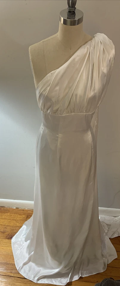 Vestido de novia Moonlight vestido convertible blanco sedoso vestido talla 10 nuevo 80% de descuento Foto 4 de 4