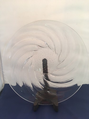 LALIQUE POISSONS CRYSTAL PLATE - Picture 2 of 4