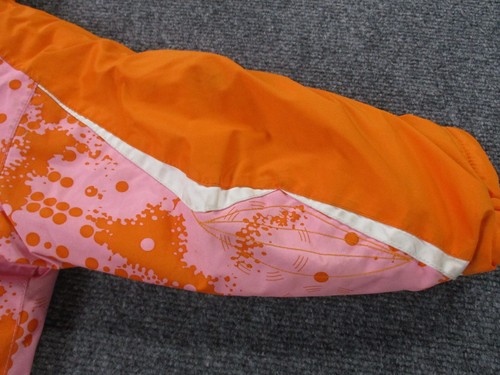 Spyder Jacket Girls 4 Pink Orange Hooded Full Zip Outdoors Hiking Coat Youth - Picture 13 of 18
