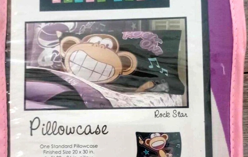 Funda de almohada tamaño estándar Bobby Jack Monkey "Rock Star" Foto 2 de 4