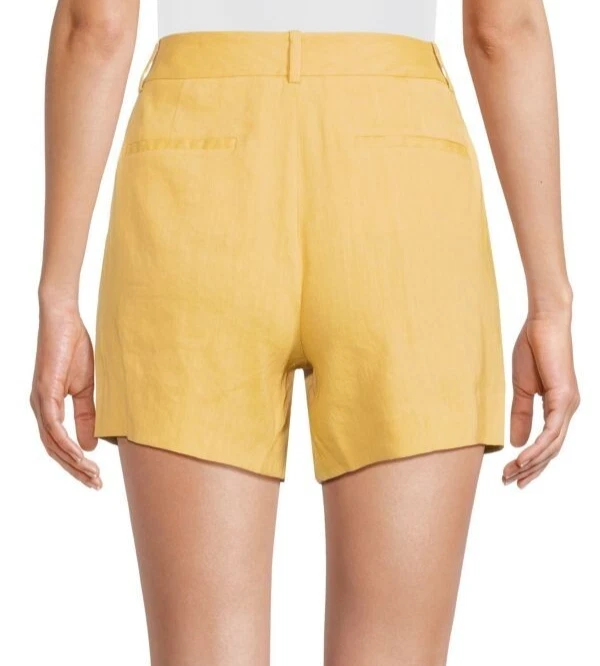 NUEVO CON ETIQUETAS - Pantalones Cortos Theory 'Lynie' Mezcla de Lino Elegante Crujiente, Seda de Maíz - Talla 6 Foto 2 de 2