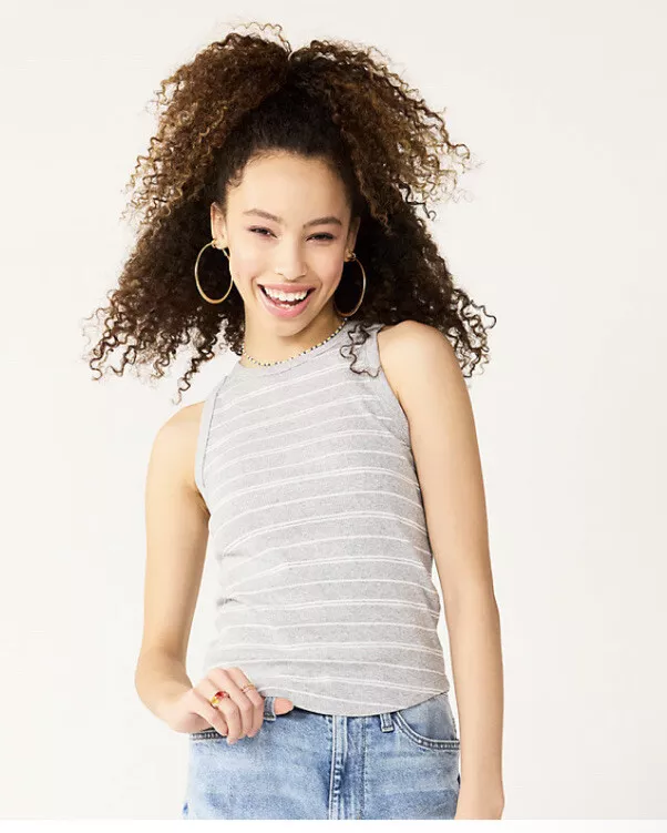 Juniors ribbed shop tank tops