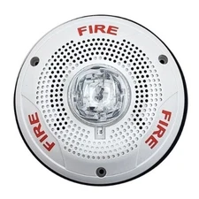 System Sensor SPSCWKLED Fire Alarm Speaker/Strobe 12/24VDC Outdoor Ceiling White