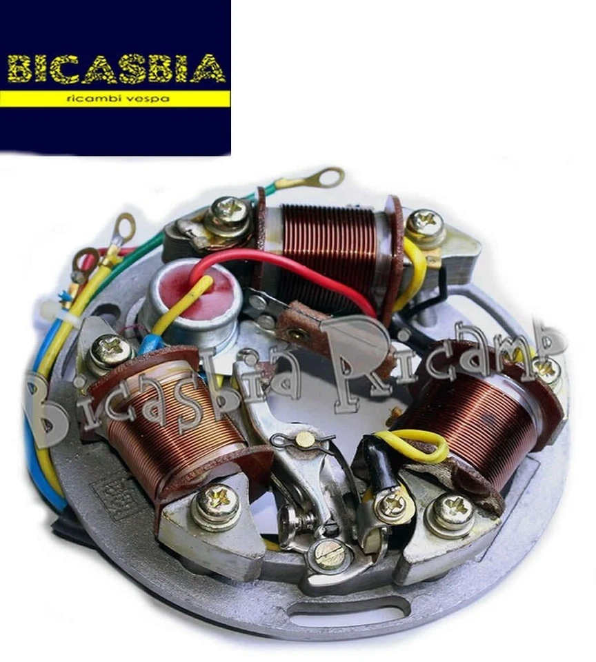 7466 - STATORE VOLANO 6 VOLT 5 FILI VESPA 150 VBA1T VBA2T VBB1T VBB2T