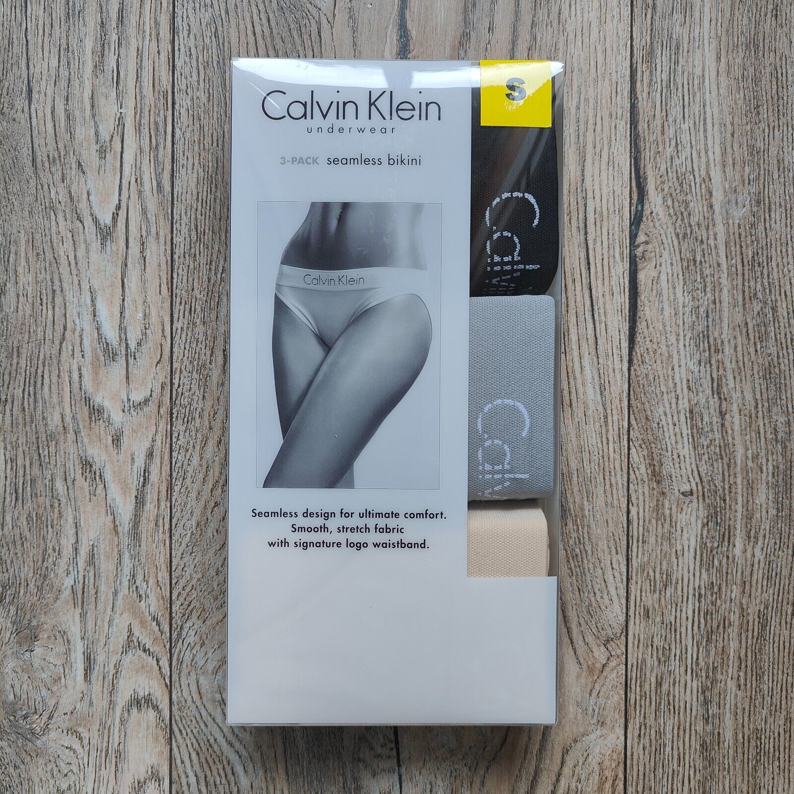Calvin Klein Underwear Women's 3 Pack Seamless Bikini Size S