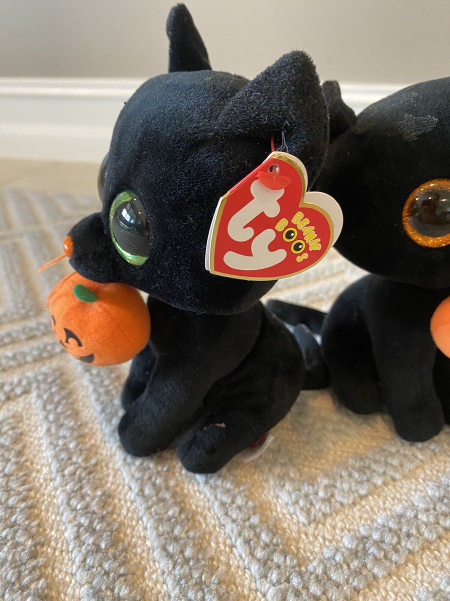 Ty Beanie Boos SHADOW, inch Halloween Black Cat, Great condition