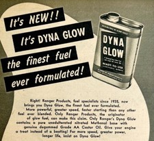 1949 Aviation Dyna Glow Model Airplane Fuel Advertisement Ranger Products